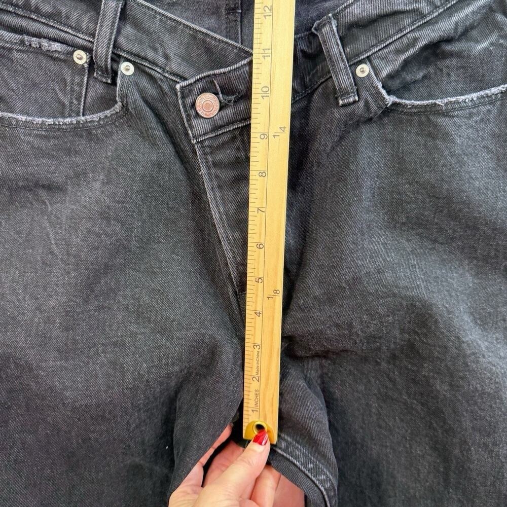 Abercrombie Fitch 29 8 Curve Love High Rise Dad Jeans Asymmetrical Waist Black - Picture 14 of 16